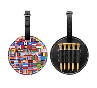 WZYCWB Various Flags Special Printed Golf tee Storage Bag - Portable Hanging Buckle Design