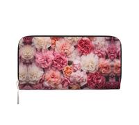 WZYCWB Various flowers Leather clutch bags zipper wallets and card holders are perfect for travel or daily use, Various Flowers, One Size