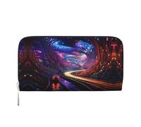 WZYCWB Various flowers Leather clutch bags zipper wallets and card holders are perfect for travel or daily use, Underpasses, One Size