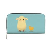 WZYCWB Various flowers Leather clutch bags zipper wallets and card holders are perfect for travel or daily use, Two Animals, One Size