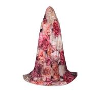 WZYCWB Various flowers Print M Hooded Cape | Cosplay Costume, Halloween Anime Party Prop