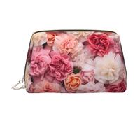 WZYCWB Various Flowers Printed Leather Cosmetic Bag - Stylish and Portable Cosmetic Storage Bag