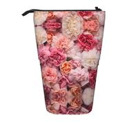 WZYCWB Various Flowers Printed Retractable Pen Holder Suitable for use as a Simple Cosmetic Bag, Wallet, etc.