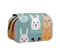 WZYCWB Various rabbits Portable Pencil Case ideal for organizing pens in the office or storing makeup brushes