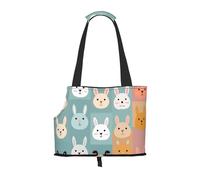 WZYCWB Various rabbits Printed Pet Shoulder Bag - Lightweight, Breathable Travel Small Pet Shoulder Bag