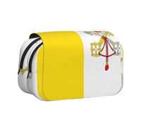 WZYCWB Vatican flag Patterned Portable Pencil Case ideal for organizing pens in the office or storing makeup brushes