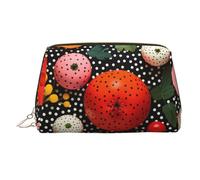 WZYCWB Vegetable Polka dot Printed Leather Cosmetic Bag - Stylish and Portable Cosmetic Storage Bag