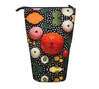 WZYCWB Vegetable Polka dot Printed Retractable Pen Holder Suitable for use as a Simple Cosmetic Bag, Wallet, etc.