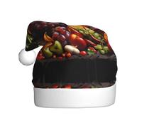WZYCWB vegetables and fruits Adult Christmas hat, unisex, Santa Claus, Christmas, Halloween, holiday party adult plush Christmas hat