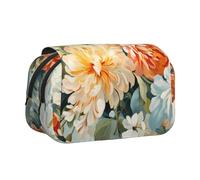 WZYCWB Vibrant Flowers Portable Pencil Case ideal for organizing pens in the office or storing makeup brushes