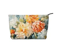 WZYCWB Vibrant Flowers Printed Cosmetic Storage Bag, Perfect for Business Trips and Travel.