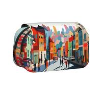 WZYCWB Vibrant rural areas Portable Pencil Case ideal for organizing pens in the office or storing makeup brushes
