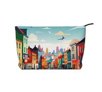 WZYCWB Vibrant Rural Areas Printed Cosmetic Storage Bag, Perfect for Business Trips and Travel.