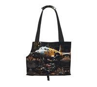 WZYCWB Vintage Aircraft Machinery Printed Pet Shoulder Bag - Lightweight, Breathable Travel Small Pet Shoulder Bag
