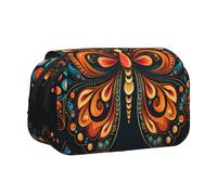 WZYCWB Vintage Butterfly Shape Portable Pencil Case ideal for organizing pens in the office or storing makeup brushes