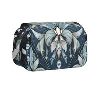 WZYCWB Vintage Deco Crystal Shapes Portable Pencil Case ideal for organizing pens in the office or storing makeup brushes