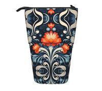 WZYCWB Vintage Decorative Tattoos Printed Retractable Pen Holder Suitable for use as a Simple Cosmetic Bag, Wallet, etc.