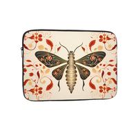 WZYCWB Vintage Insect Pattern 15 inch Laptop sleeve compatible with 10-17-inch laptops. A lightweight, portable, and stylish accessory.