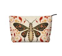 WZYCWB Vintage Insect Pattern Printed Cosmetic Storage Bag, Perfect for Business Trips and Travel.
