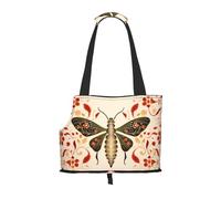 WZYCWB Vintage Insect Pattern Printed Pet Shoulder Bag - Lightweight, Breathable Travel Small Pet Shoulder Bag