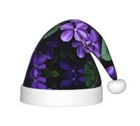 WZYCWB Violets in Bloom Patterned Christmas Party Hat, Children's Class Activity Gift, Christmas Holiday Decoration Prop