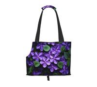 WZYCWB Violets in Bloom Printed Pet Shoulder Bag - Lightweight, Breathable Travel Small Pet Shoulder Bag