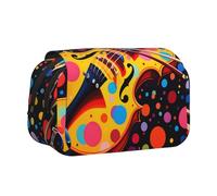 WZYCWB Violin Background Portable Pencil Case ideal for organizing pens in the office or storing makeup brushes
