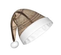 WZYCWB Virgin Compass Printed Santa hat, suitable for Christmas parties, New Year's Eve parties, and stage performances.