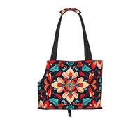 WZYCWB Visual Impact Petals Printed Pet Shoulder Bag - Lightweight, Breathable Travel Small Pet Shoulder Bag