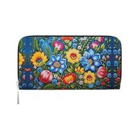 WZYCWB Vivid floral patterns Leather clutch bags zipper wallets and card holders are perfect for travel or daily use, Vivid Floral Patterns, One Size