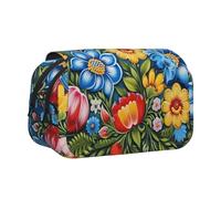 WZYCWB Vivid floral patterns Portable Pencil Case ideal for organizing pens in the office or storing makeup brushes