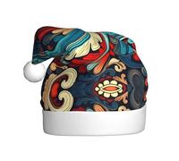WZYCWB Vivid Patterns Patterned Santa hat, suitable for Christmas parties, New Year's Eve parties, and stage performances.