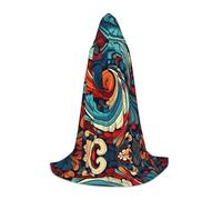 WZYCWB Vivid Patterns S Patterned Hooded Cape Cosplay Costume - Holiday Party Costume Props