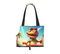 WZYCWB Wacky Dinosaurs Printed Pet Shoulder Bag - Lightweight, Breathable Travel Small Pet Shoulder Bag