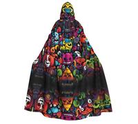 WZYCWB Wacky dolls. Printed Hooded Cape - Perfect for Halloween parties, theatrical performances, and photoshoots.