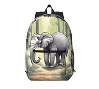 WZYCWB Walking elephant Printed backpack with pockets - suitable for work, business trips, travel, sports