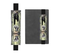 WZYCWB Walking Elephant Printed Large-Capacity PVC Pen Holder + Creative Diary Pen Bag Set with Elastic Band Anti-Slip Design