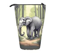 WZYCWB Walking Elephant Retractable Storage Container for Pen Holders, Makeup Brush Holders, or Coin Drawstring Bags.