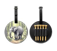 WZYCWB Walking Elephant Special Printed Golf tee Storage Bag - Portable Hanging Buckle Design