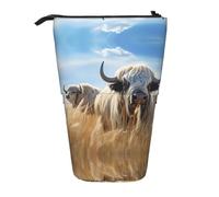 WZYCWB Walking Yak Printed Retractable Pen Holder Suitable for use as a Simple Cosmetic Bag, Wallet, etc.