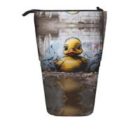 WZYCWB Wall Painting Ducks Printed Retractable Pen Holder Suitable for use as a Simple Cosmetic Bag, Wallet, etc.