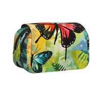 WZYCWB watercolor butterfly Portable Pencil Case ideal for organizing pens in the office or storing makeup brushes
