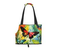 WZYCWB watercolor butterfly Printed Pet Shoulder Bag - Lightweight, Breathable Travel Small Pet Shoulder Bag