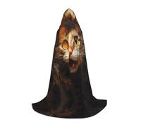 WZYCWB Watercolor cat head M Patterned Hooded Cape Cosplay Costume - Holiday Party Costume Props