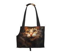 WZYCWB Watercolor cat head Printed Pet Shoulder Bag - Lightweight, Breathable Travel Small Pet Shoulder Bag