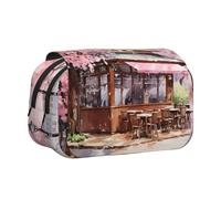 WZYCWB Watercolor Cherry Blossoms Portable Pencil Case ideal for organizing pens in the office or storing makeup brushes