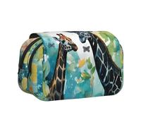 WZYCWB Watercolor Giraffe Portable Pencil Case ideal for organizing pens in the office or storing makeup brushes