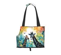 WZYCWB Watercolor Giraffe Printed Pet Shoulder Bag - Lightweight, Breathable Travel Small Pet Shoulder Bag