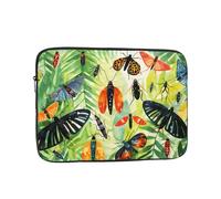 WZYCWB Watercolor Insects 10 inch Laptop sleeve compatible with 10-17-inch laptops. A lightweight, portable, and stylish accessory.