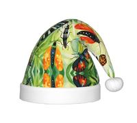 WZYCWB Watercolor Insects Patterned Christmas Party Hat, Children's Class Activity Gift, Christmas Holiday Decoration Prop